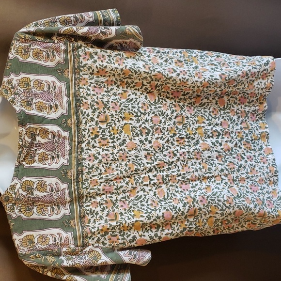 Lucky Floral Short-Sleeve V-Neck Top with Knot Women's Size S - 2/$20 - Picture 7 of 8